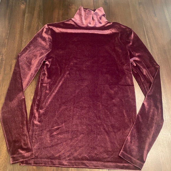 ASOS- maroon velvet turtleneck - Picture 1 of 2
